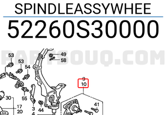 Honda 52260S30000 SPINDLEASSYWHEE