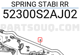Honda 52300S2AJ02 SPRING STABI RR