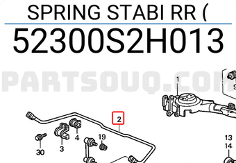Honda 52300S2H013 SPRING STABI RR