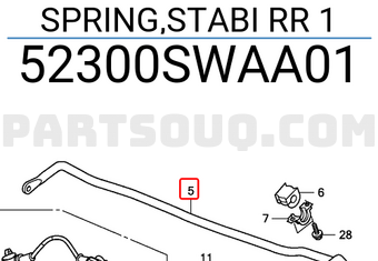 Honda 52300SWAA01 SPRING,STABI RR 1