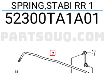 Honda 52300TA1A01 SPRING,STABI RR 1