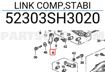 Honda 52303SH3020 LINK COMP,STABI