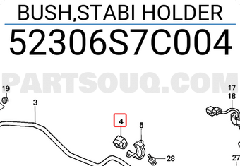 Honda 52306S7C004 BUSH,STABI HOLDER