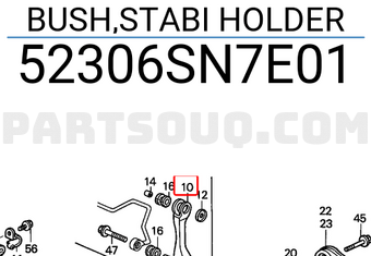 Honda 52306SN7E01 BUSH,STABI HOLDER