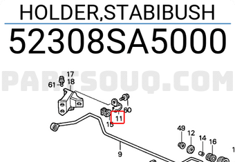 Honda 52308SA5000 HOLDER,STABIBUSH