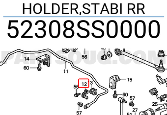 Honda 52308SS0000 HOLDER,STABI RR