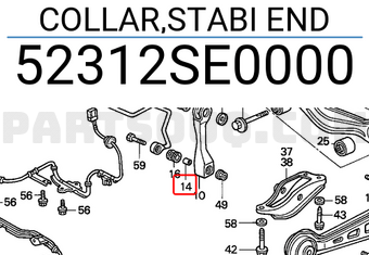 Honda 52312SE0000 COLLAR,STABI END
