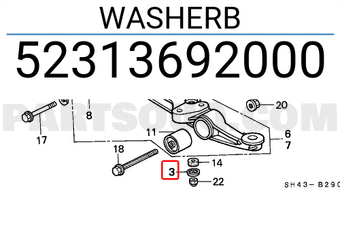 Honda 52313692000 WASHERB
