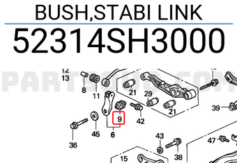 Honda 52314SH3000 BUSH,STABI LINK