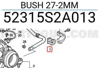 Honda 52315S2A013 BUSH 27-2MM