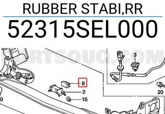 Honda 52315SEL000 RUBBER STABI,RR