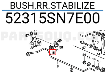 Honda 52315SN7E00 BUSH,RR.STABILIZE