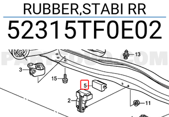 Honda 52315TF0E02 RUBBER,STABI RR
