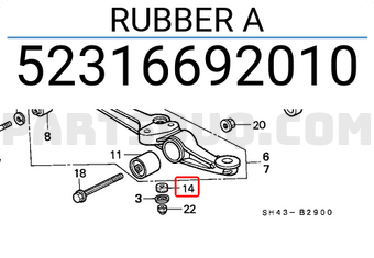 Honda 52316692010 RUBBER A