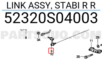 Honda 52320S04003 LINK ASSY, STABI R R