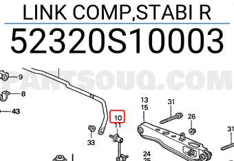 Honda 52320S10003 LINK COMP,STABI R
