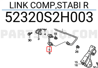 Honda 52320S2H003 LINK COMP,STABI R