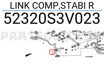 Honda 52320S3V023 LINK COMP,STABI R