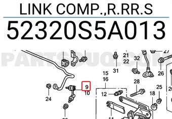Honda 52320S5A013 LINK COMP.,R.RR.S