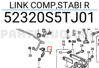 Honda 52320S5TJ01 LINK COMP,STABI R