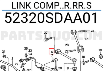 Honda 52320SDAA01 LINK COMP.,R.RR.S