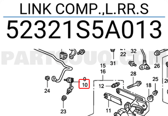 Honda 52321S5A013 LINK COMP.,L.RR.S