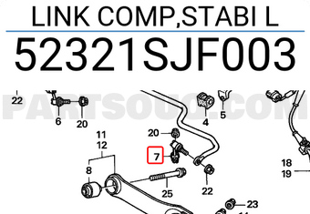 Honda 52321SJF003 LINK COMP,STABI L