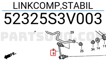 Honda 52325S3V003 LINKCOMP,STABIL