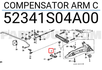 Honda 52341S04A00 COMPENSATOR ARM C