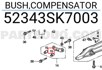 Honda 52343SK7003 BUSH,COMPENSATOR