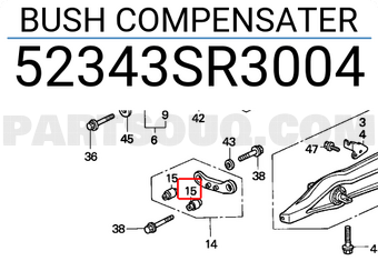 Honda 52343SR3004 BUSH COMPENSATER