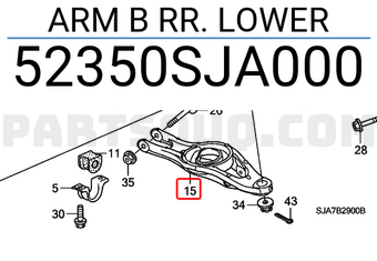 Honda 52350SJA000 ARM B RR. LOWER
