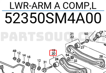 Honda 52350SM4A00 LWR-ARM A COMP,L