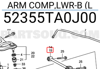 Honda 52355TA0J00 ARM COMP,LWR-B (L