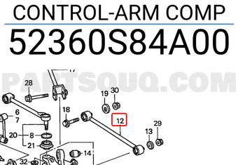 Honda 52360S84A00 CONTROL-ARM COMP