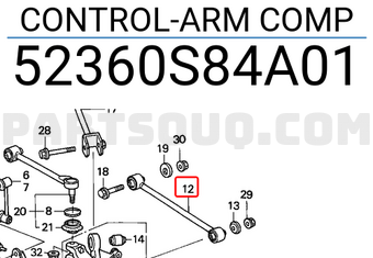 Honda 52360S84A01 CONTROL-ARM COMP