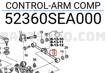 Honda 52360SEA000 CONTROL-ARM COMP