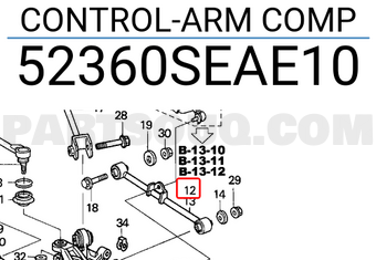 Honda 52360SEAE10 CONTROL-ARM COMP