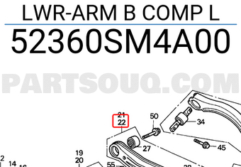 Honda 52360SM4A00 LWR-ARM B COMP L