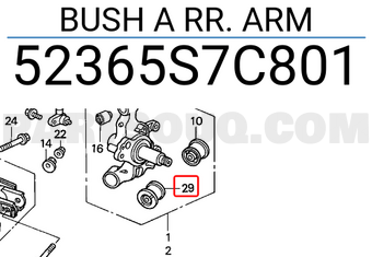 Honda 52365S7C801 BUSH A RR. ARM