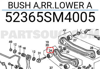 Honda 52365SM4005 BUSH A,RR.LOWER A