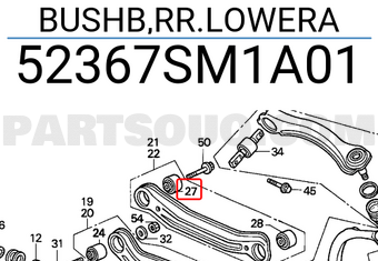Honda 52367SM1A01 BUSHB,RR.LOWERA