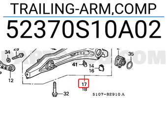 Honda 52370S10A02 TRAILING-ARM,COMP