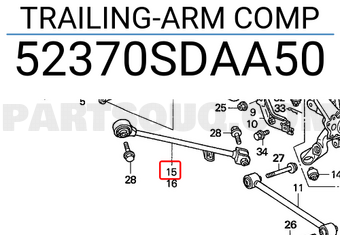 Honda 52370SDAA50 TRAILING-ARM COMP