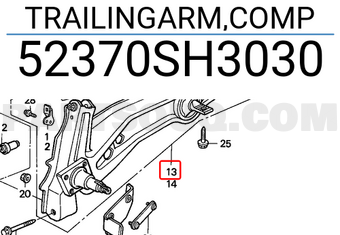 Honda 52370SH3030 TRAILINGARM,COMP