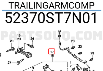 Honda 52370ST7N01 TRAILINGARMCOMP