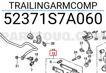Honda 52371S7A060 TRAILINGARMCOMP