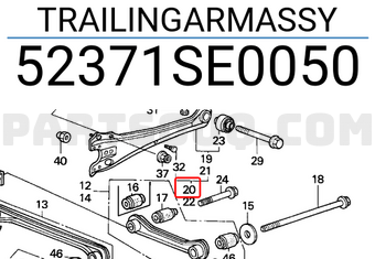 Honda 52371SE0050 TRAILINGARMASSY