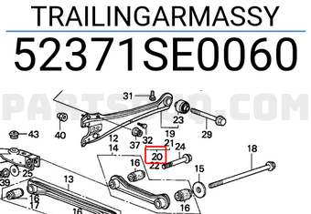 Honda 52371SE0060 TRAILINGARMASSY