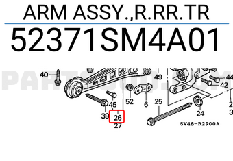 Honda 52371SM4A01 ARM ASSY.,R.RR.TR